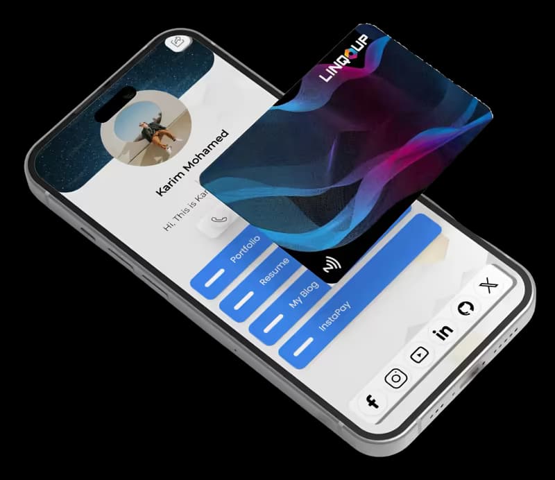 LINQUP digital business card hero banner